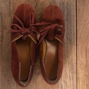 Vintage Stylish Brown Suede Loafers